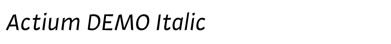 Actium DEMO Italic